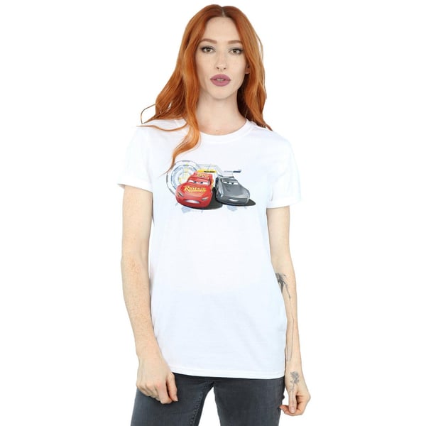 Disney Womens/Ladies Cars Lightning Vs Storm Cotton Boyfriend T-Shirt