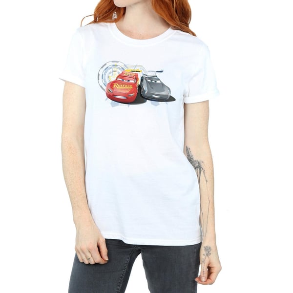 Disney Womens/Ladies Cars Lightning Vs Storm Cotton Boyfriend T-Shirt