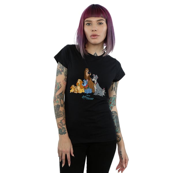Disney Womens/Ladies Lady And The Tramp Classic Group Cotton T-Shirt