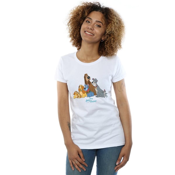 Disney Womens/Ladies Lady And The Tramp Classic Group Cotton T-Shirt
