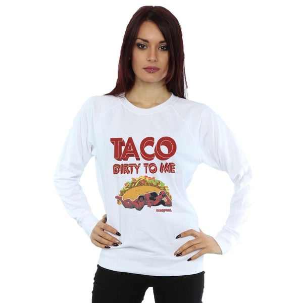 Marvel Womens/Ladies Deadpool Taco Dirty To Me Sweatshirt