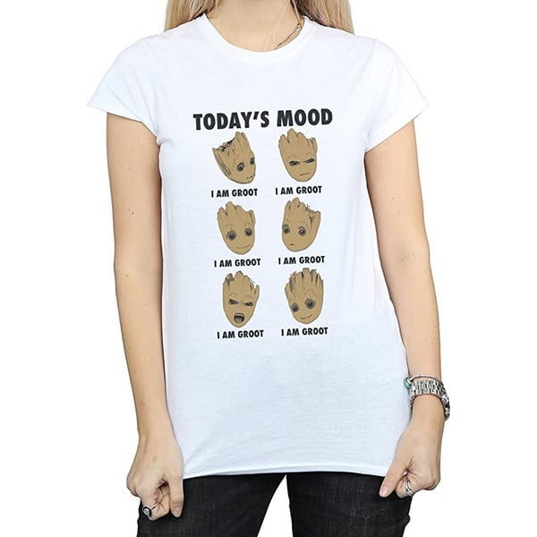 Guardians Of The Galaxy Womens/Ladies Today´s Mood Baby Groot Cotton Boyfriend T-Shirt