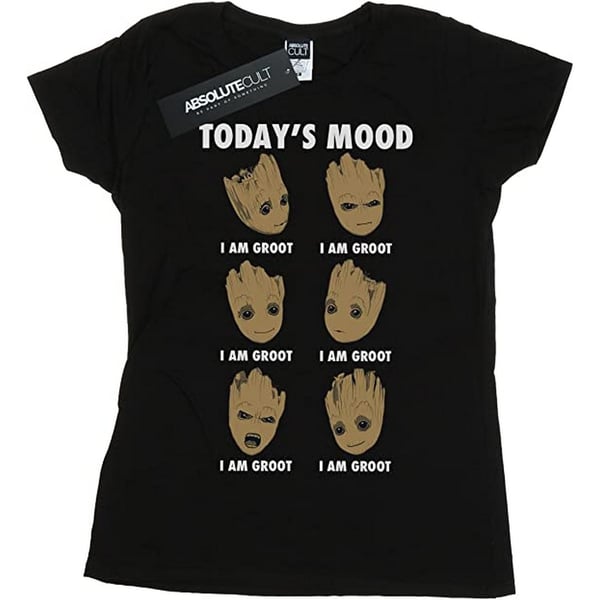 Guardians Of The Galaxy Womens/Ladies Today´s Mood Baby Groot Cotton Boyfriend T-Shirt