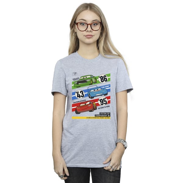 Disney Womens/Ladies Cars Piston Cup Champions Cotton Boyfriend T-Shirt