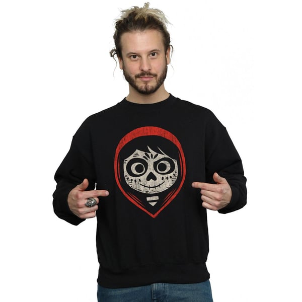 Disney Mens Coco Miguel Skeleton Face Hood Sweatshirt