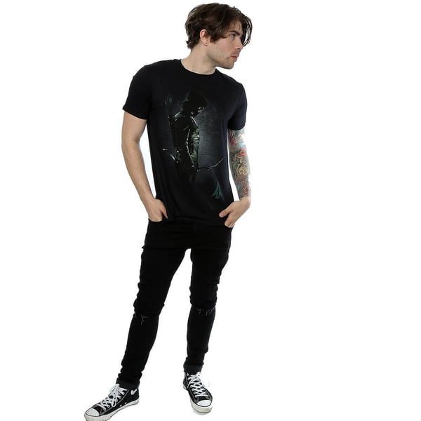 Green Arrow Mens Hooded Focus Cotton T-Shirt