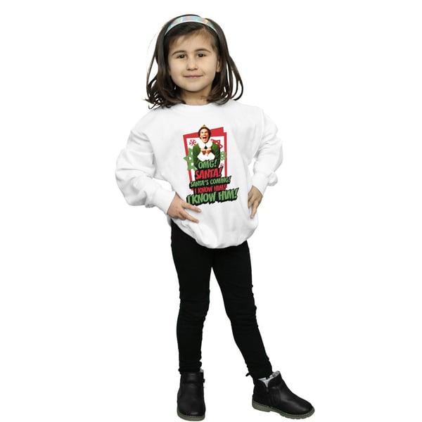 Elf Girls OMG Santa Sweatshirt