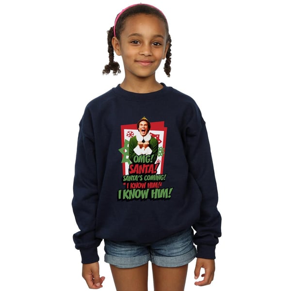 Elf Girls OMG Santa Sweatshirt