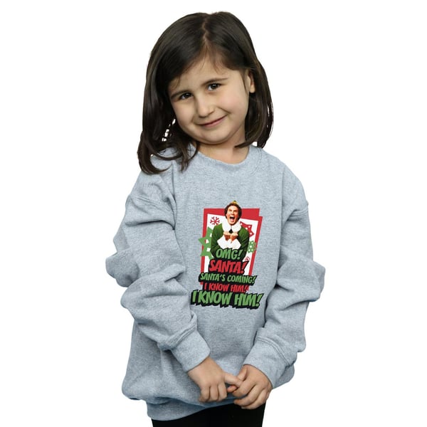 Elf Girls OMG Santa Sweatshirt