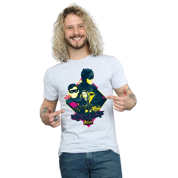 DC Comics Mens Batman TV Series Character Pop Art T-Shirt