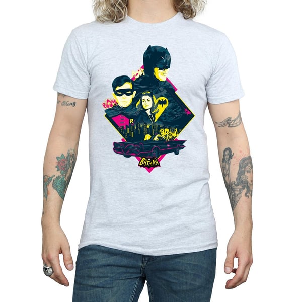 DC Comics Mens Batman TV Series Character Pop Art T-Shirt