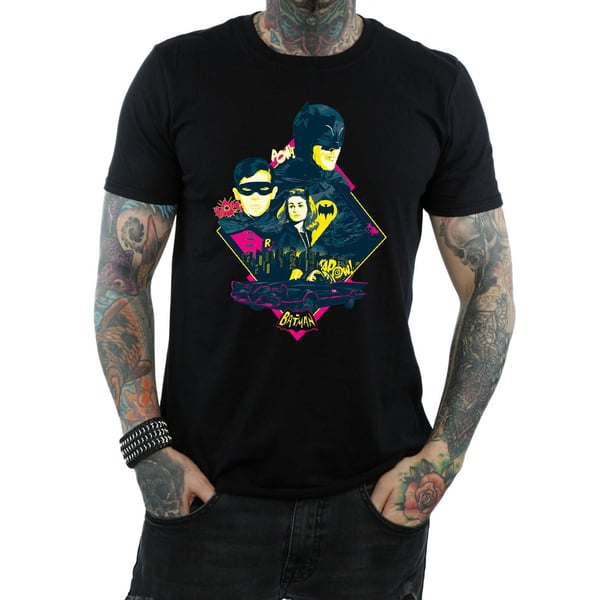 DC Comics Mens Batman TV Series Character Pop Art T-Shirt