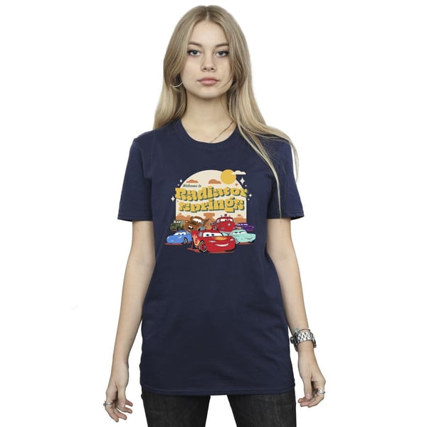 Disney Womens/Ladies Cars Radiator Springs Group Cotton Boyfriend T-Shirt