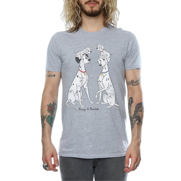 101 Dalmatians Mens Pongo And Perdita Cotton T-Shirt