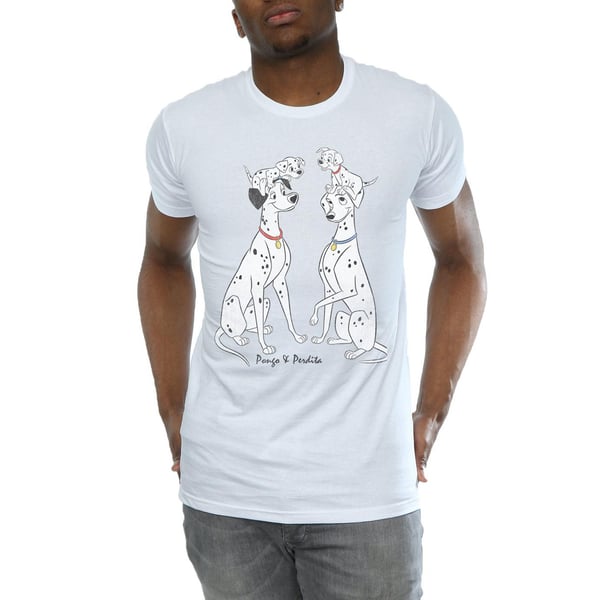101 Dalmatians Mens Pongo And Perdita Cotton T-Shirt