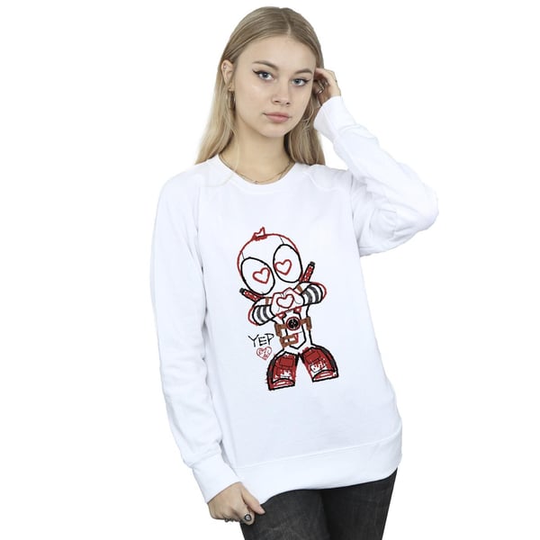 Marvel Womens/Ladies Deadpool Love Beam Line Sweatshirt