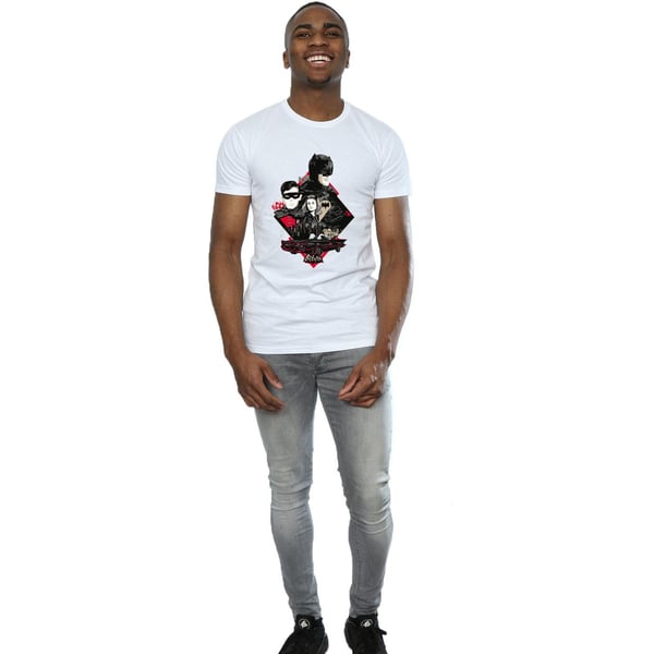 DC Comics Mens Batman TV Series Character Skyline T-Shirt