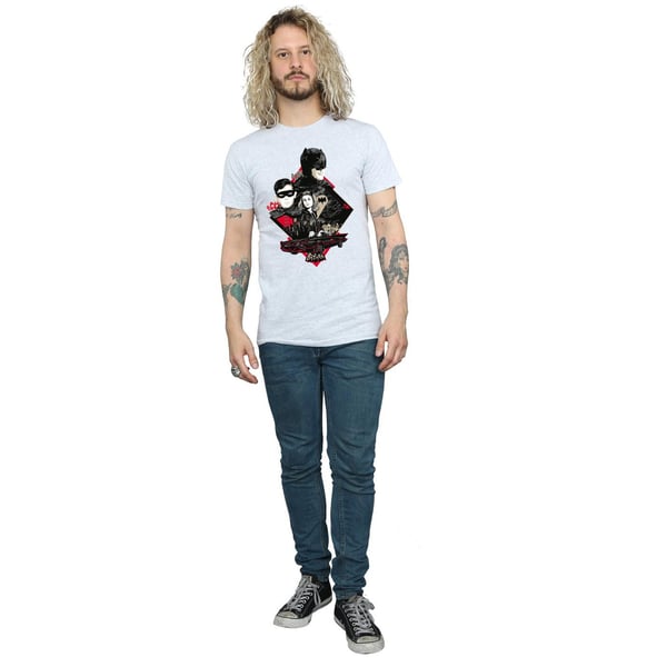 DC Comics Mens Batman TV Series Character Skyline T-Shirt