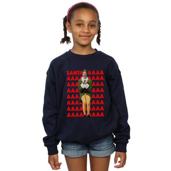 Elf Girls Buddy Santa Scream Sweatshirt