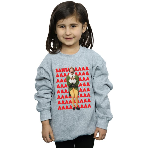 Elf Girls Buddy Santa Scream Sweatshirt