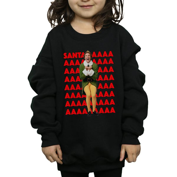 Elf Girls Buddy Santa Scream Sweatshirt