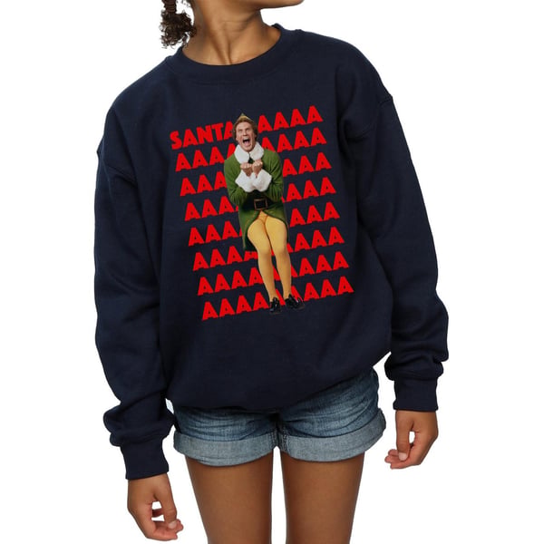 Elf Girls Buddy Santa Scream Sweatshirt