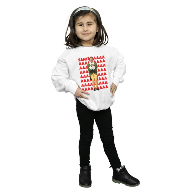Elf Girls Buddy Santa Scream Sweatshirt