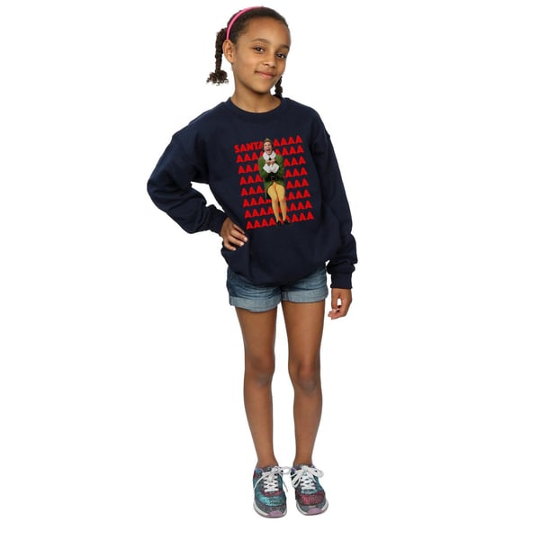 Elf Girls Buddy Santa Scream Sweatshirt
