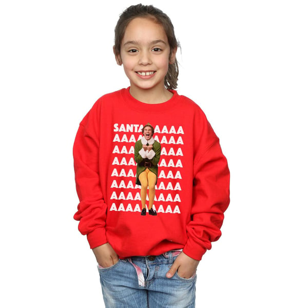 Elf Girls Buddy Santa Scream Sweatshirt