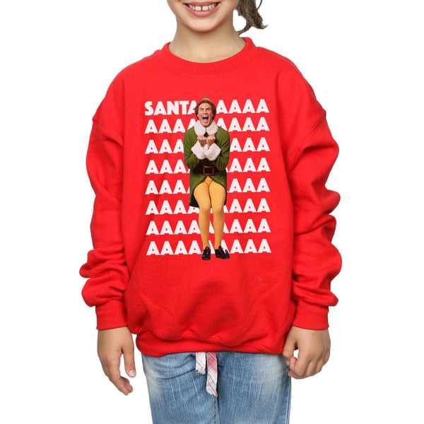 Elf Girls Buddy Santa Scream Sweatshirt