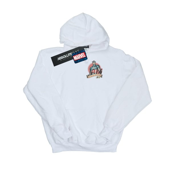 Marvel Mens Captain America Tattoo Breast Print Hoodie