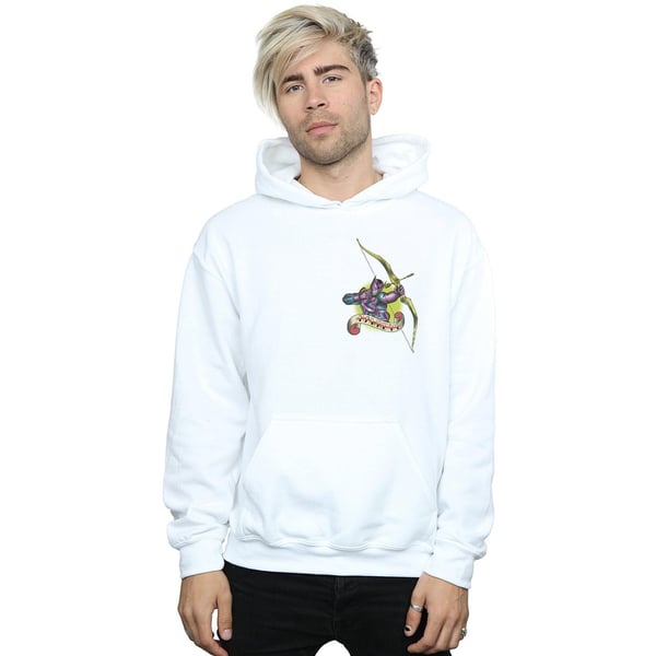 Marvel Mens Hawkeye Tattoo Breast Print Hoodie
