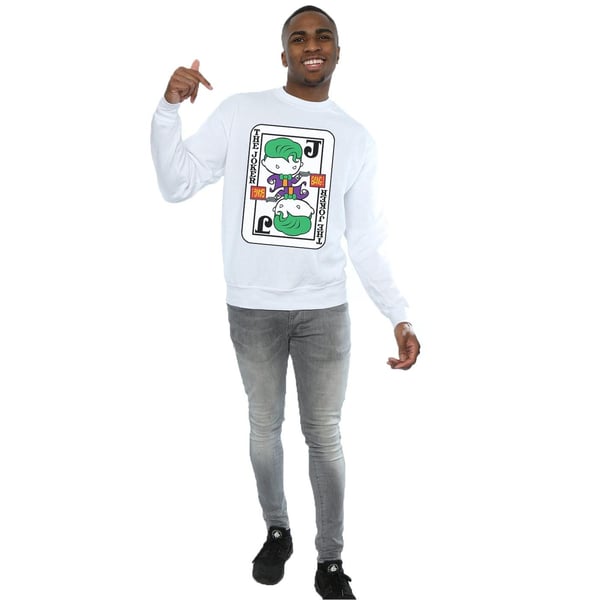 DC Comics Mens Chibi Joker Playing Card Sweatshirt
