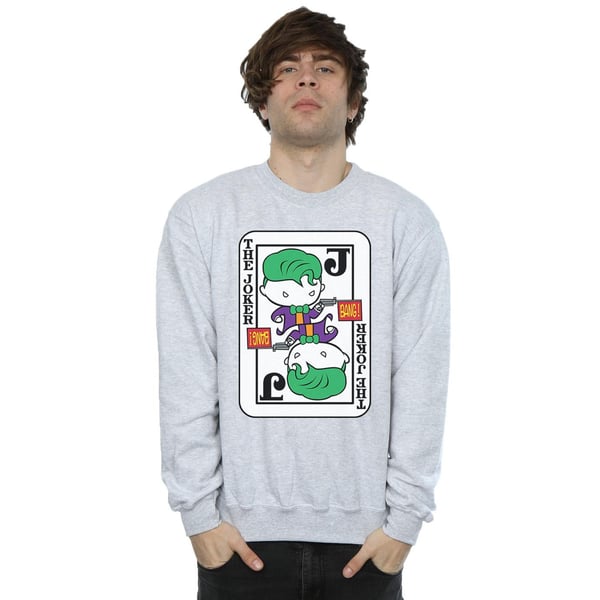 DC Comics Mens Chibi Joker Playing Card Sweatshirt