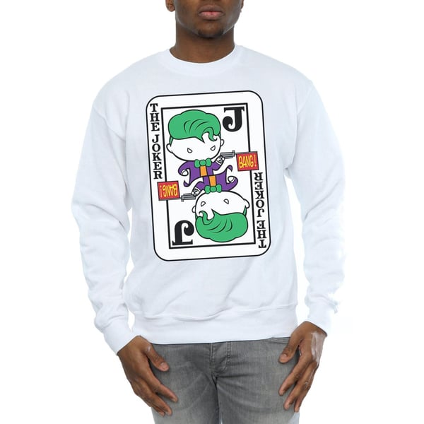 DC Comics Mens Chibi Joker Playing Card Sweatshirt