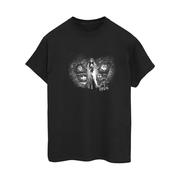 Corpse Bride Dam Emily Fjäril Bomull Boyfriend T-shirt