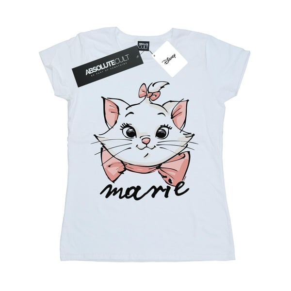 Disney Dam/Kvinnor Aristocats Marie Sketch Face T-shirt i Bomull