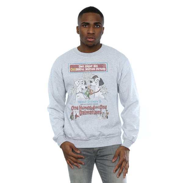 Disney Mens 101 Dalmatians Retro Poster Sweatshirt
