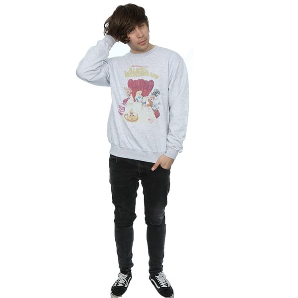 Disney Mens Alice In Wonderland Retro Poster Sweatshirt