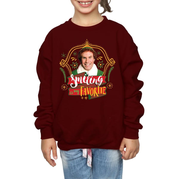 Elf Girls Buddy Smiling Sweatshirt