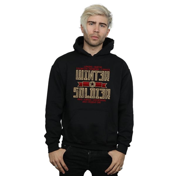 Marvel Mens Winter Soldier Trigger Badge Hoodie