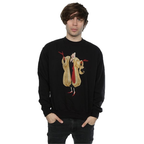 Disney Mens 101 Dalmatians Classic Cruella De Vil Sweatshirt