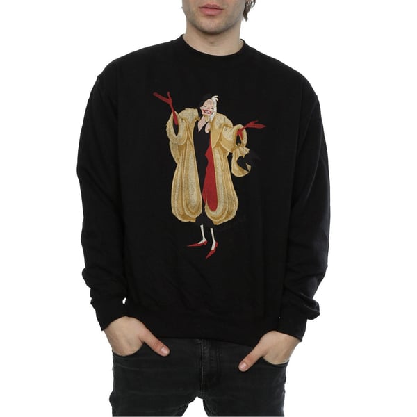 Disney Mens 101 Dalmatians Classic Cruella De Vil Sweatshirt