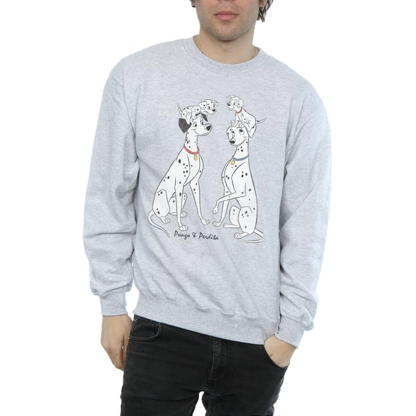 Disney Mens 101 Dalmatians Classic Pongo And Perdita Sweatshirt