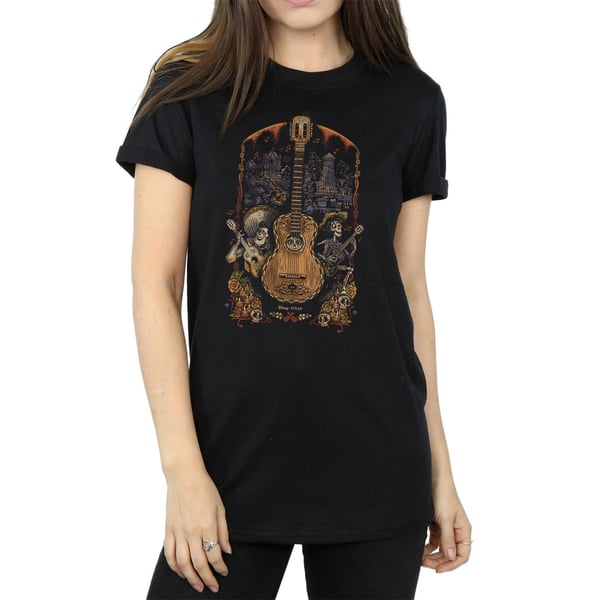 Disney Womens/Ladies Coco Guitar Poster Cotton Boyfriend T-Shirt