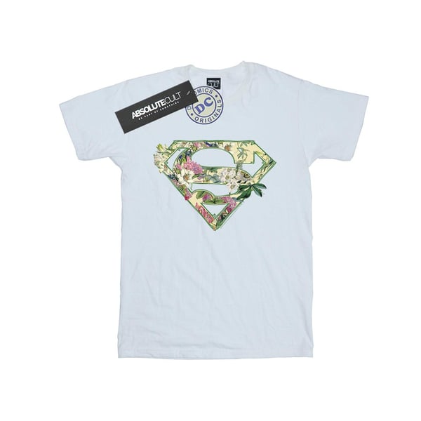 DC Comics Flickor Supergirl Blommig Sköld Bomulls T-shirt
