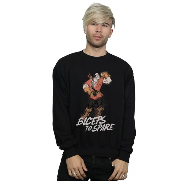Disney Mens Beauty And The Beast Gaston Biceps To Spare Sweatshirt