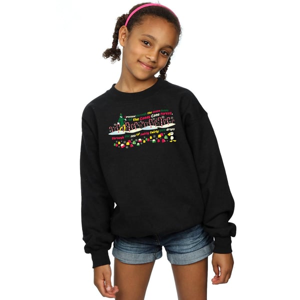 Elf Girls Candy Cane Forest Sweatshirt
