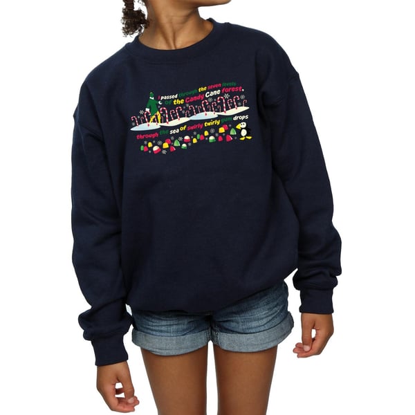 Elf Girls Candy Cane Forest Sweatshirt