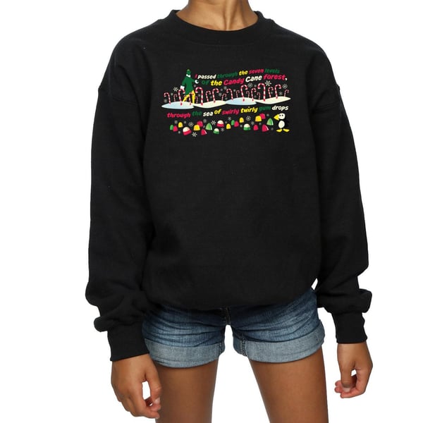 Elf Girls Candy Cane Forest Sweatshirt